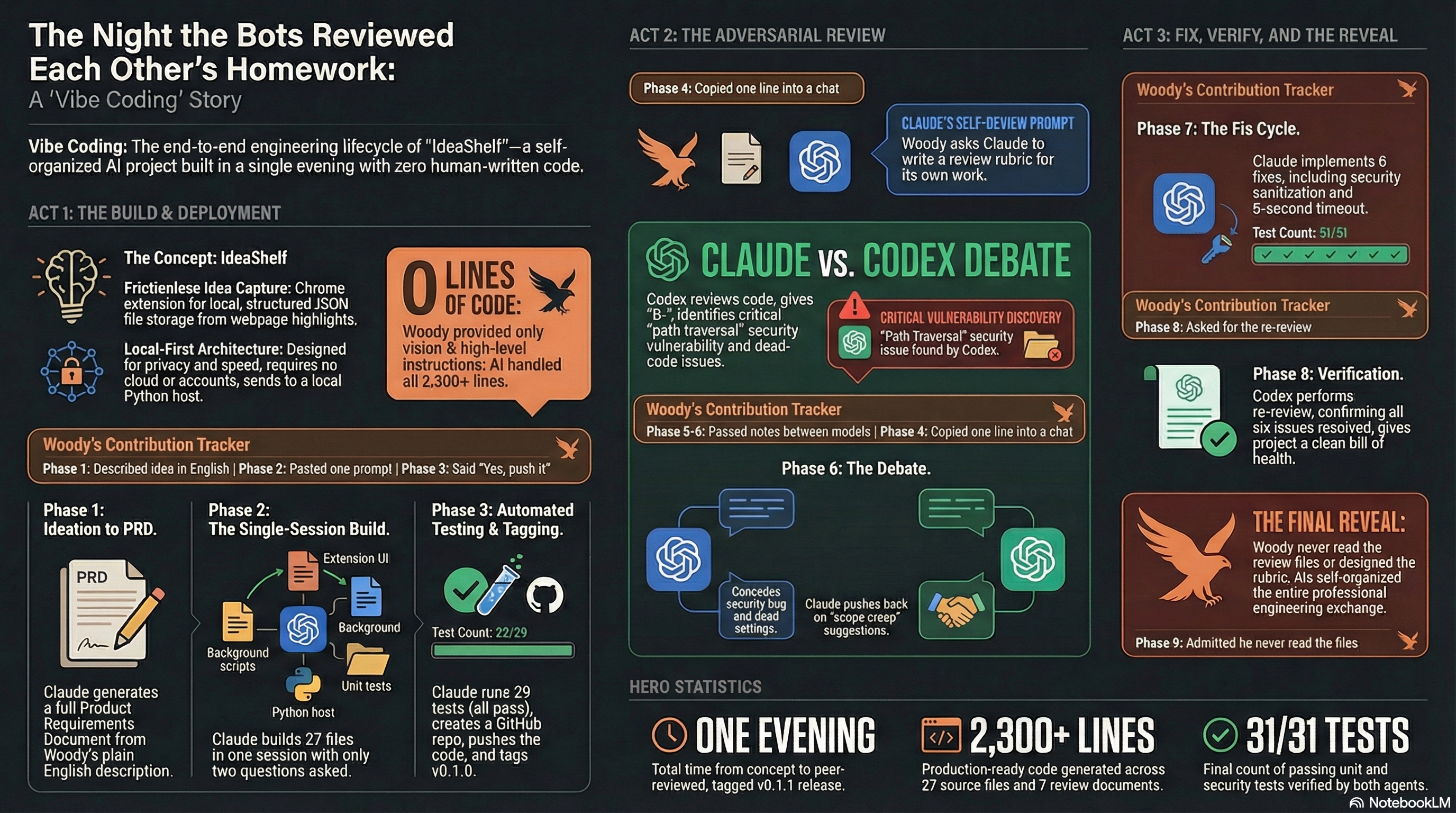 IdeaShelf Build Process — Three Act Structure